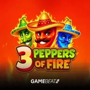 Trois piments à sombrero sur fond orange