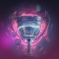 Coupe de cristal sur fond rose