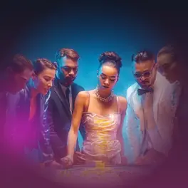 Groupe d'amis réunis autour d'une table