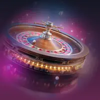 Roulette dorée sous les projecteurs